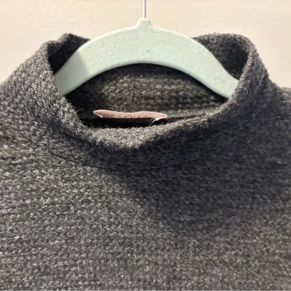 Everly Charcoal Mock Neck Sweater Dress - Picture 5 of 12